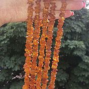 Работы для детей, handmade. Livemaster - original item 40cm Beads Amber Untreated Medicinal amber cognac color. Handmade.