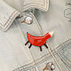 Brooch 'Red Fox, orange, minimalism, unusual'. Brooches. greenfox-23. Online shopping on My Livemaster.  Фото №2