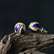 Украшения handmade. Livemaster - original item Volleyball ball Mikasa, earrings with enamel. Handmade.