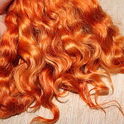 Материалы для творчества handmade. Livemaster - original item Natural short hair for dolls. ( Brandy). Handmade.
