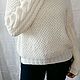 Order Women's sweater honeycomb oversize white. imknitwear. Livemaster. . Sweaters Фото №3