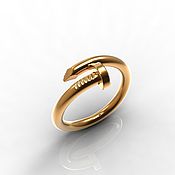 Украшения handmade. Livemaster - original item Nail ring 585 gold (K38). Handmade.