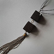 Украшения handmade. Livemaster - original item Wooden Wooden Pendant with Chain Brush. Handmade.