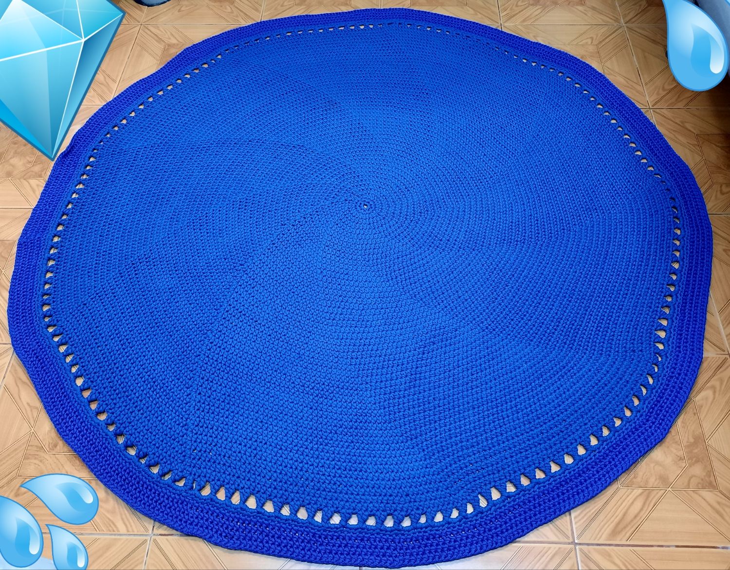 Круглый ковер из полиэфирного шнура в интернет-магазине Ярмарка ...