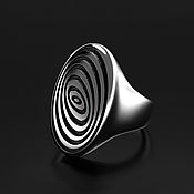 Украшения handmade. Livemaster - original item Rings:Illusion of dynamics oval. Handmade.