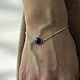 Bracelet 'Earth' silver, lapis lazuli, Chain bracelet, Krasnoyarsk,  Фото №1