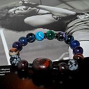 Украшения handmade. Livemaster - original item Gift bracelet made of stones for Aquarius Strength Power Energy. Handmade.