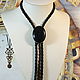 BOLO TIE 'VINCENT VEGA' WITH BLACK STONE (AGATE). Ties. Neformal-World. My Livemaster. Фото №6