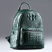 Сумки и аксессуары handmade. Livemaster - original item Crocodile Genuine Leather Backpack IMA0516VG1. Handmade.