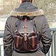 Order Backpack men's leather brown Elbrus Mod R35-122. Natalia Kalinovskaya. Livemaster. . Men\\\'s backpack Фото №3
