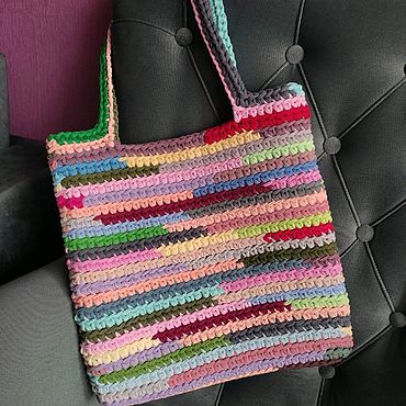 Сумки ручной работы. Ярмарка Мастеров - ручная работа Вязаная сумка шопер. Handmade.