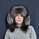 Шапка-ушанка из платка с лисой. Шапка-ушанка. National Brand (Катерина). Интернет-магазин Ярмарка Мастеров.  Фото №2