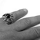 Кольцо из серебра Webclow ARR29-03red. Кольца. Blacksilver. Ярмарка Мастеров.  Фото №4