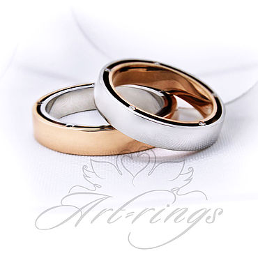Картины и панно ручной работы. Ярмарка Мастеров - ручная работа Обручальные кольца парные Арт 280. Handmade.