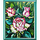 Painting with roses 'Three roses. Pink happiness'. Pictures. Art-terapiya Iriny Churinoj (irina-churina). Интернет-магазин Ярмарка Мастеров.  Фото №2