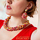 Jewelry sets: Necklace and earrings : ' Flames'. Jewelry Sets. Anastasia Petrovich. Online shopping on My Livemaster.  Фото №2
