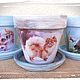 Flower pot decoupage Owls. Pots. nikazvereva. Online shopping on My Livemaster.  Фото №2