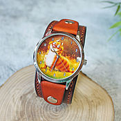 Наручные дизайнерские часы "Клевер"