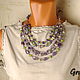 Long purple necklaces, Lilac spring. Necklace. Grafoli jewellery. My Livemaster. Фото №4