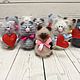 Valentine's day gift, souvenir for lovers, cat and heart, Stuffed Toys, Zhukovsky,  Фото №1