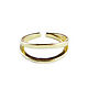 Ring with two stripes, double ring without inserts, ring without stones