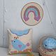  Decorative Baby Pillow Bird. Pillow. Bunniess and friends (toys-for-kids). My Livemaster. Фото №4