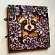 Sketchbook wood cover 22x22sm "Raccoon-2". Notebooks. EVAG. Online shopping on My Livemaster.  Фото №2