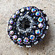 Brooch 'Black Iris' Japanese beads, Swarovski crystals, Brooches, Voronezh,  Фото №1