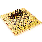 Активный отдых и развлечения handmade. Livemaster - original item Chess Backgammon 