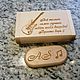 Wooden flash drive with engraving in a box, gift, souvenir, Flash drives, Barnaul,  Фото №1