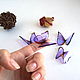 Transparent Earrings Bright Purple Lilac Fluttering Butterflies For Children. Earrings. WonderLand. My Livemaster. Фото №6