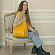 Bag Bag Leather Yellow Bag Package Hobo Shopper, Sacks, Moscow,  Фото №1