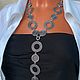 Necklace-tie made of metal. Stylish decoration on the neck. Massive chain, Necklace, Voronezh,  Фото №1