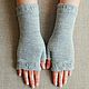 Knitted mitts with a Lacy edge, Mitts, Kursk,  Фото №1