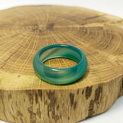 Украшения handmade. Livemaster - original item 20 r-r Ring green tinted agate (ZTA2081). Handmade.