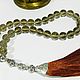 Prayer beads 33 Topaz natural grain. bead 12 mm. Rosary. Handwork of jewelry.. My Livemaster. Фото №4