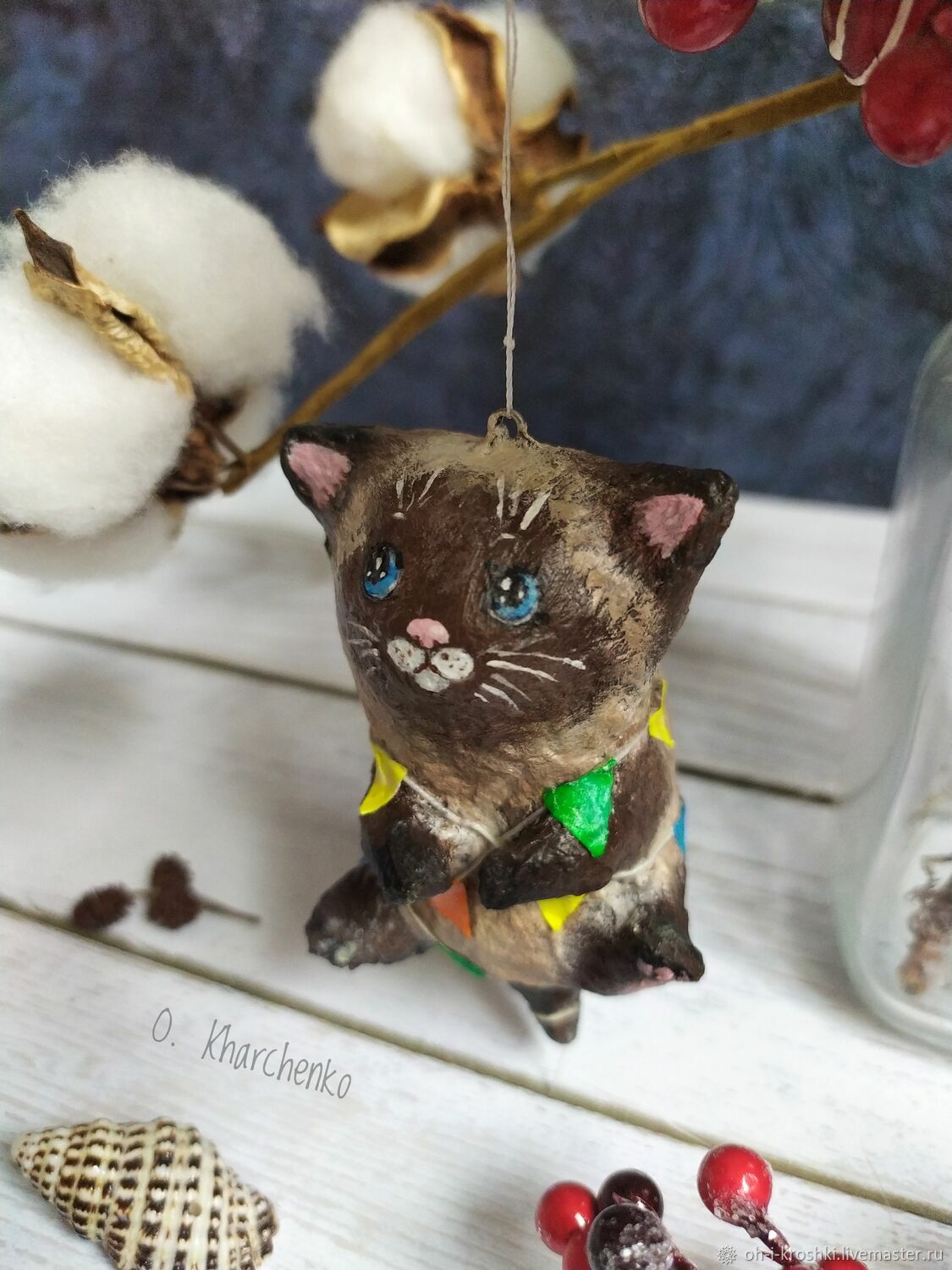 Ёлочная игрушка из папье-маше в интернет-магазине на Ярмарке Мастеров ...