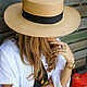 Летние соломенные шляпы Канотье из эквадорской соломы, Шляпы, Москва,  Фото №1