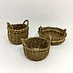 Order Doll Miniature Wicker Baskets for Dolls scale 1:12 mini Garden. kotomka-nv. Livemaster. . Dishes for dolls Фото №3