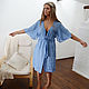 Linen Bathrobe. Summer light robe. 100% linen. Softened, Robes, Minsk,  Фото №1