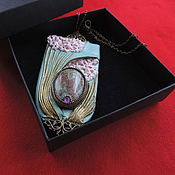 Украшения handmade. Livemaster - original item Modern necklace with polymer clay agate, art Nouveau.. Handmade.