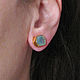 Chalcedony earrings, chalcedony stud earrings, stud earrings. Stud earrings. Irina Moro. My Livemaster. Фото №6