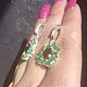 Earrings with black opals and emeralds. Earrings. serebro-i-kamni-1. My Livemaster. Фото №5