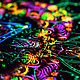 Order Fluorescent luminous psychedelic canvas of Reincarnation. Fractalika. Livemaster. . Pictures Фото №3