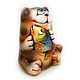 Ceramic figurine ' Cat with a fish'. Figurine. aboka. Online shopping on My Livemaster.  Фото №2