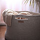 Knitted basket and knitted carpet, ice-cream. Basket. Ira Pugach (pompon). My Livemaster. Фото №4