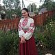 Embroidered shirt in a traditional cut, Suits, Kemerovo,  Фото №1