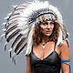 Indian hat with feathers. Halloween costume. Indian roach. Suits. KolibriLeather. Online shopping on My Livemaster.  Фото №2