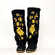 boots: Fur boots with contrasting embroidery - limited edition. High Boots. Febe-handmade. My Livemaster. Фото №9