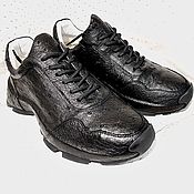 Обувь ручной работы handmade. Livemaster - original item Genuine ostrich leather sneakers, unisex model!. Handmade.